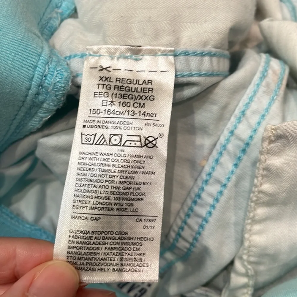Gap Kids blue pineapple print shorts size XXL